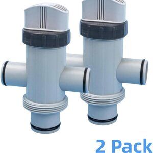 Plunger Valve Assembly Dual Split Hose 2-Pack | Compatible with Intex 11872 Pool